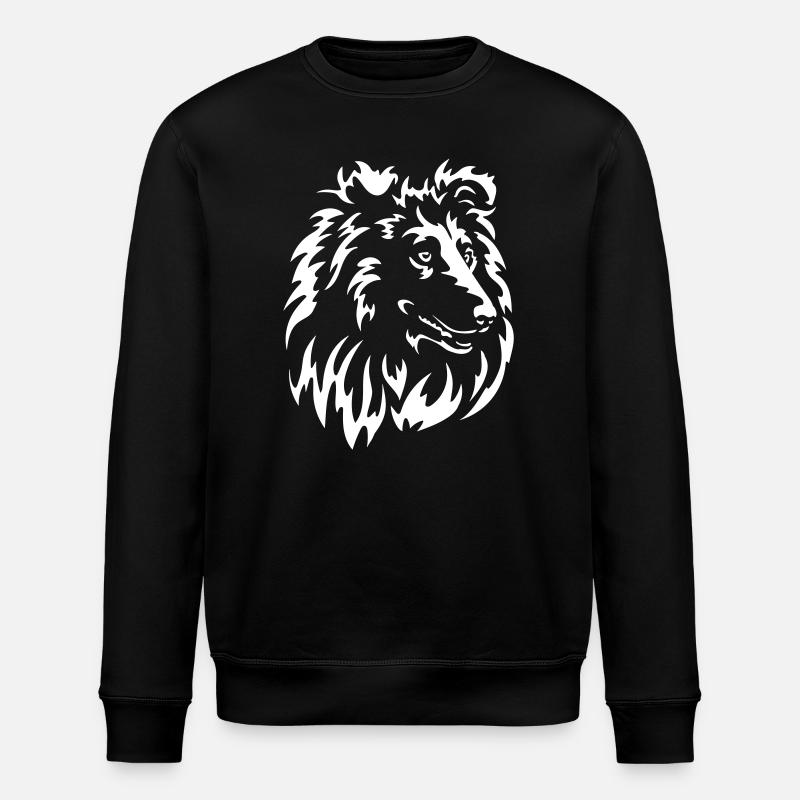 Collie Head "Black Edition" - Stanley/Stella ROLLER Unisex Organic Sweatshirt - black