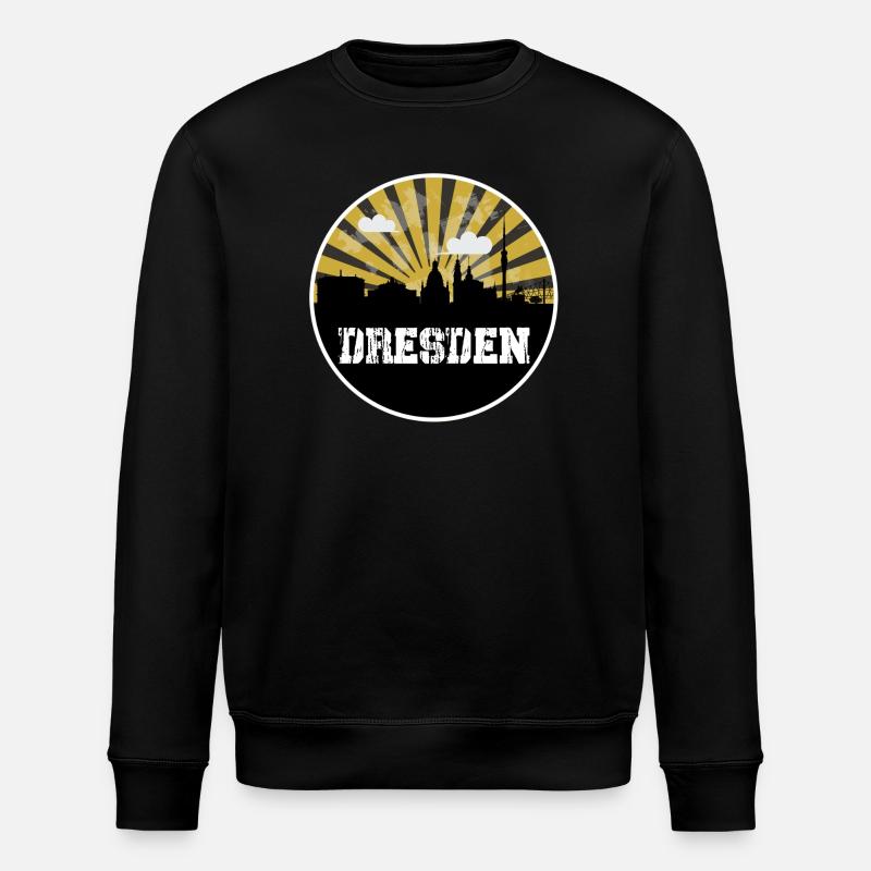 Dresden Skyline Home Game - Stanley/Stella ROLLER Unisex Organic Sweatshirt - black