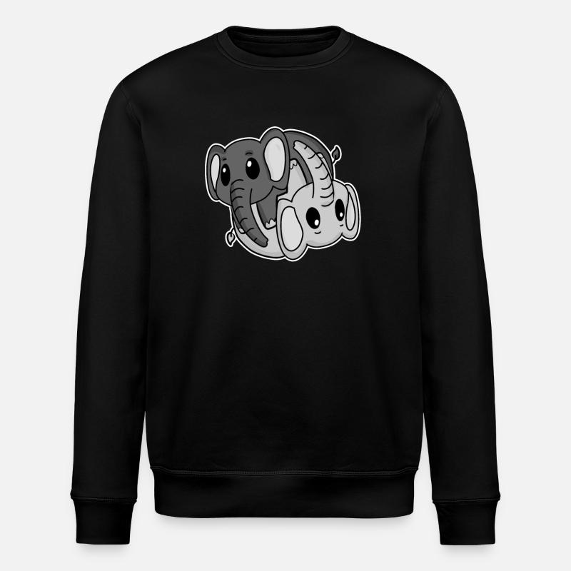 Symbole Yin Yang de l’éléphant - Sweat bio ROLLER Stanley/Stella Unisexe - noir