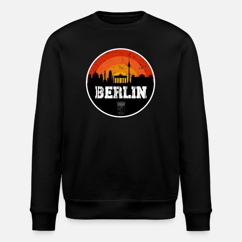 Berlin Skyline Original - Stanley/Stella Unisex Bio-Sweatshirt ROLLER - Schwarz
