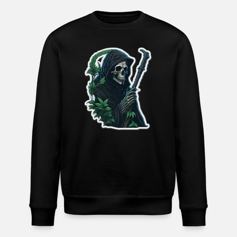 Sensenmann mit Gras - Stanley/Stella Unisex Bio-Sweatshirt ROLLER - Schwarz