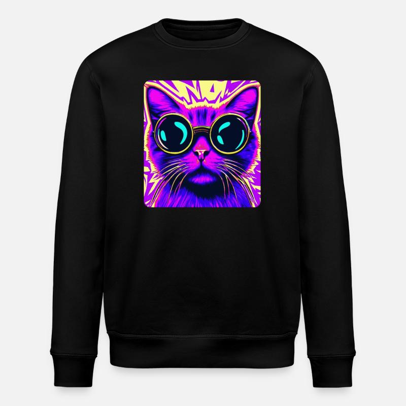 Sonnenbrille Cat - Stanley/Stella Unisex Bio-Sweatshirt ROLLER - Schwarz