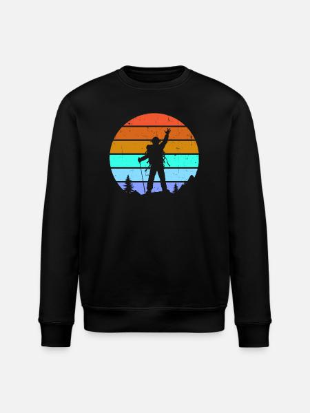 Mountaintops, mountaineering, hiking, hiking - Stanley/Stella ROLLER Unisex Organic Sweatshirt - black