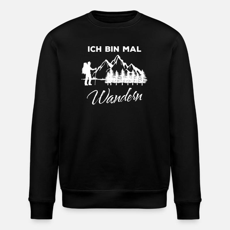 Wanderer Bergsteigen Statement Wandern Klettern - Stanley/Stella Unisex Bio-Sweatshirt ROLLER - Schwarz