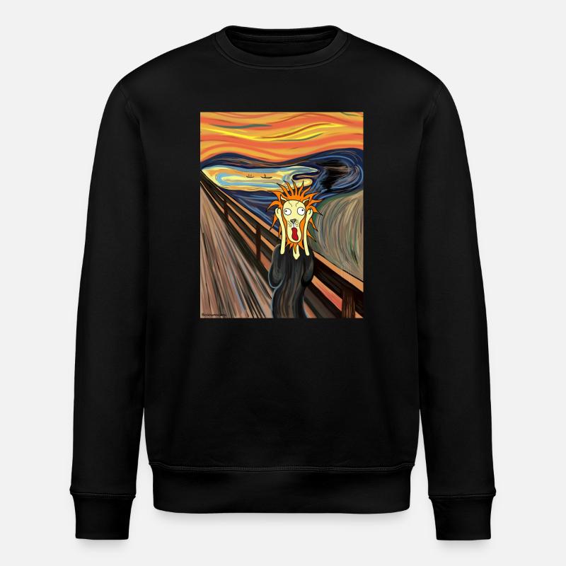 Crie ! Un lion drôle - Sweat bio ROLLER Stanley/Stella Unisexe - noir