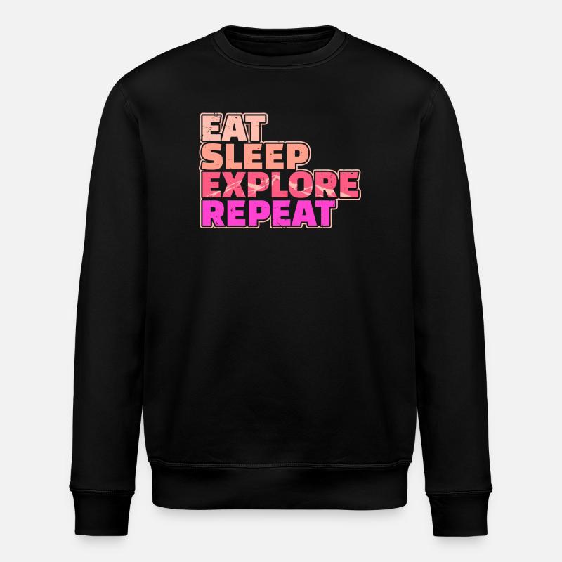 Bergsteigen Wanderer Wanderung Wandern Statement - Stanley/Stella Unisex Bio-Sweatshirt ROLLER - Schwarz