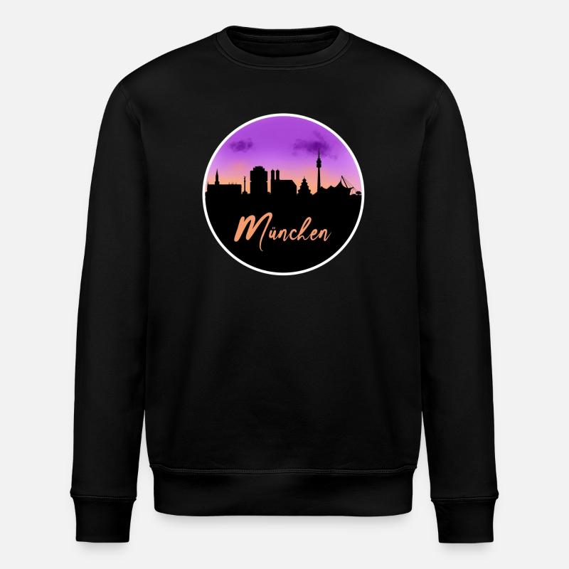 Munich Fine Skyline - Sweat bio ROLLER Stanley/Stella Unisexe - noir