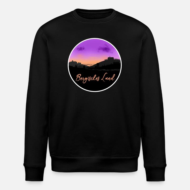 Bergisches Land Fine Skyline - Stanley/Stella ROLLER Unisex Organic Sweatshirt - black