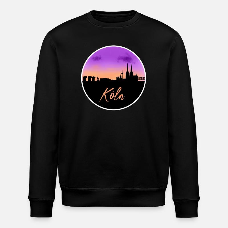 Köln Fine Skyline - Stanley/Stella Unisex Bio-Sweatshirt ROLLER - Schwarz
