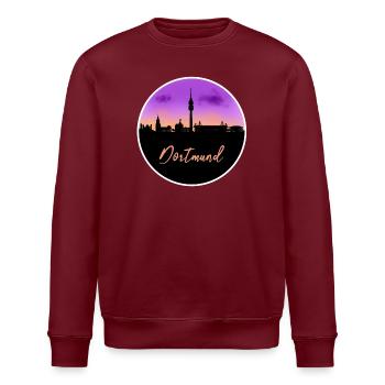 Dortmund Fine Skyline - Stanley/Stella Unisex Bio-Sweatshirt ROLLER - Burgunderrot - Vorne - Nik (191cm)