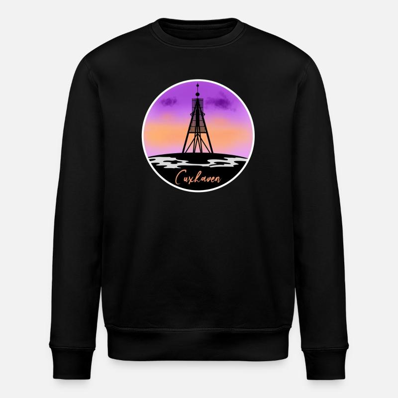 Cuxhaven Fine Skyline - Stanley/Stella ROLLER Unisex Organic Sweatshirt - black