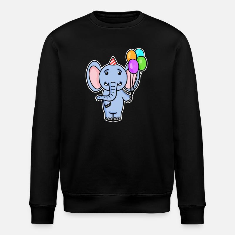 Ballon d’anniversaire d’éléphant - Sweat bio ROLLER Stanley/Stella Unisexe - noir