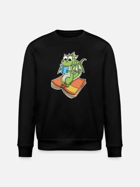 Books Dragon Dragon - Stanley/Stella ROLLER Unisex Organic Sweatshirt - black