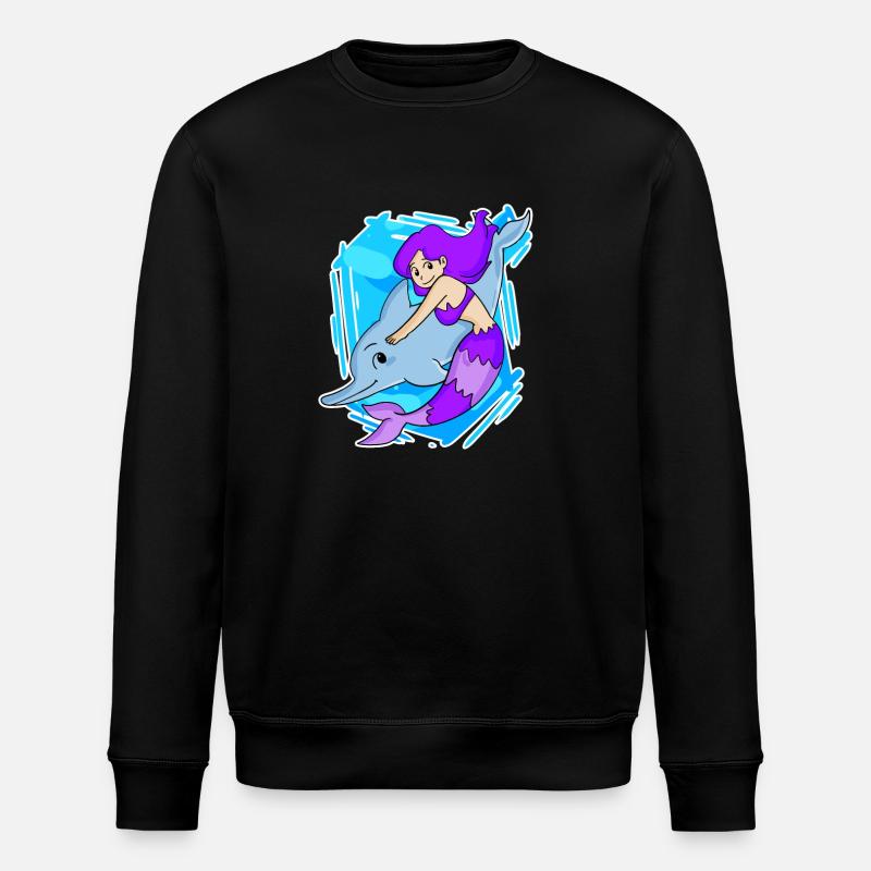 Meerjungfrau - Stanley/Stella Unisex Bio-Sweatshirt ROLLER - Schwarz