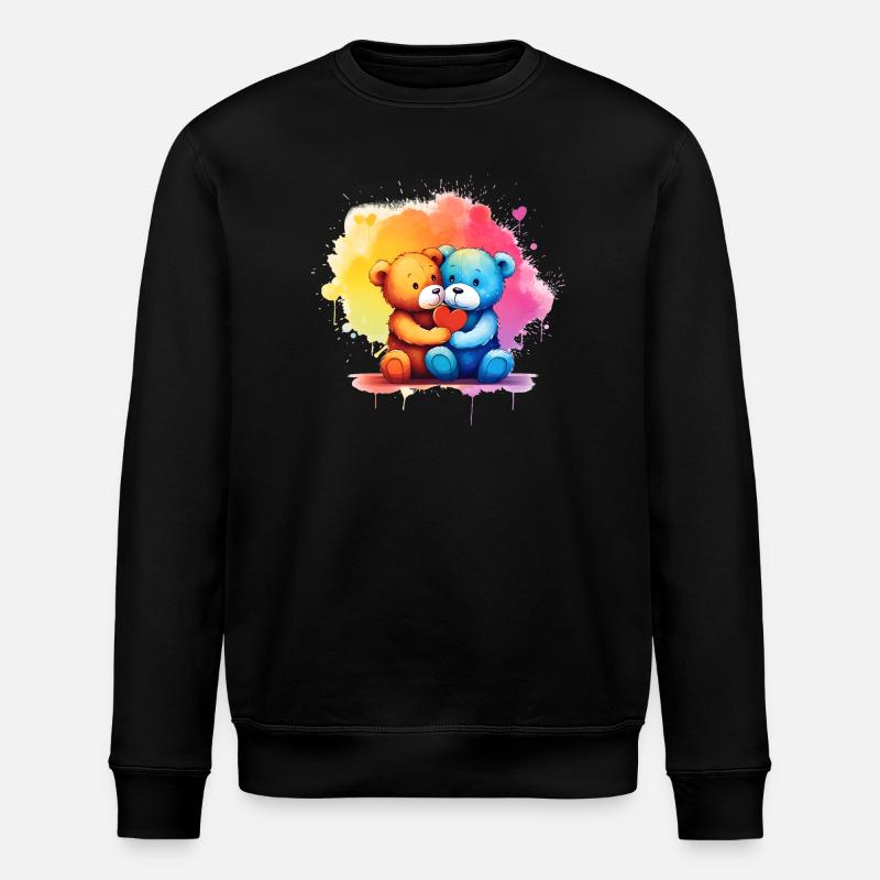 Liebe ist eine Bärennotwendigkeit - Stanley/Stella Unisex Bio-Sweatshirt ROLLER - Schwarz