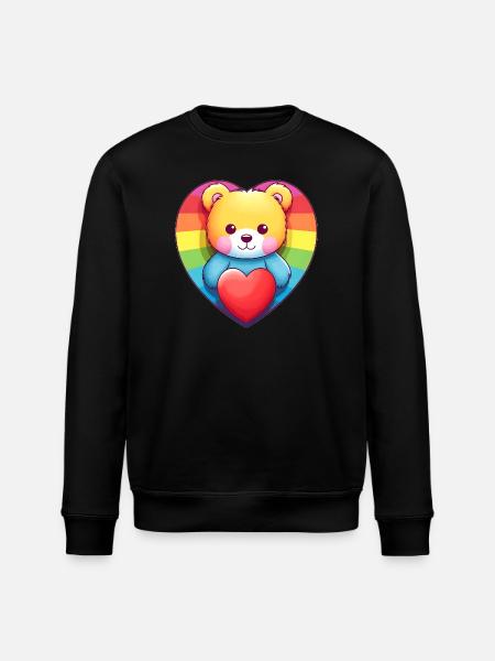 Love is a Bear Necessity - Stanley/Stella ROLLER Unisex Organic Sweatshirt - black