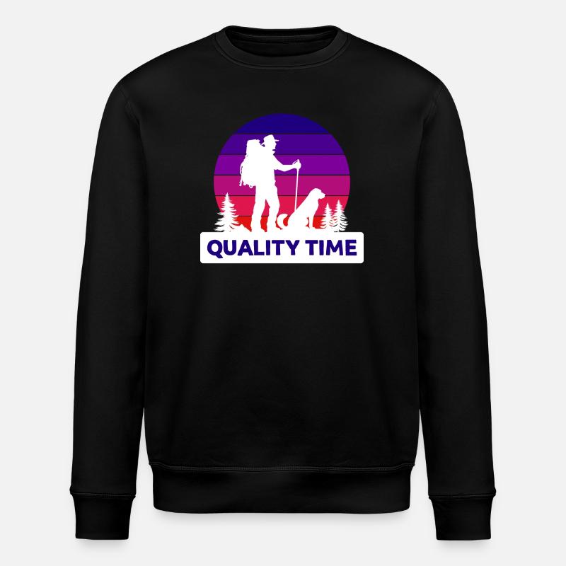Hikers Hiking Statement Tours Mountaineering - Stanley/Stella ROLLER Unisex Organic Sweatshirt - black