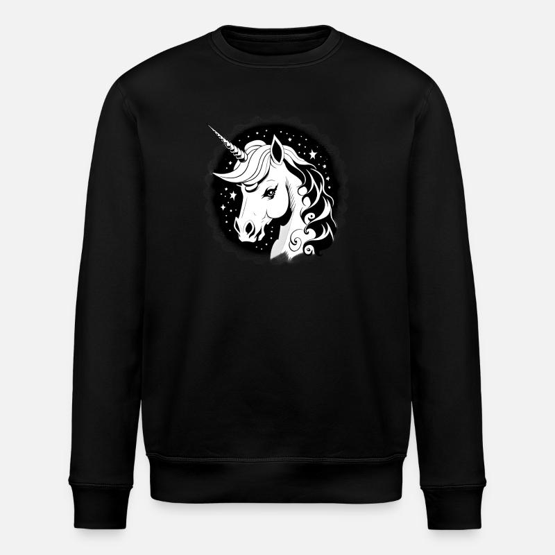 Goth Einhorn - Stanley/Stella Unisex Bio-Sweatshirt ROLLER - Schwarz