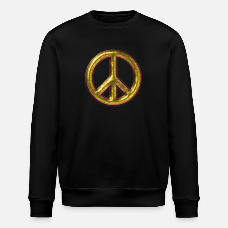 Signe de paix en laiton - Sweat bio ROLLER Stanley/Stella Unisexe - noir