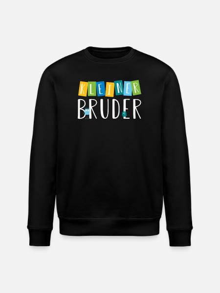kleiner Bruder - süße Monster - Stanley/Stella Unisex Bio-Sweatshirt ROLLER - Schwarz