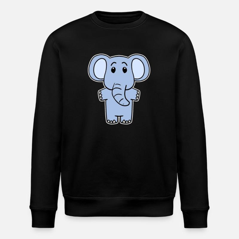 Cute little elephant - Stanley/Stella ROLLER Unisex Organic Sweatshirt - black