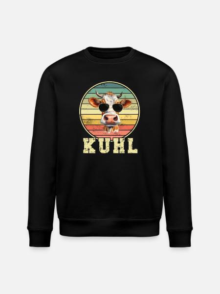 Kuh Kühe - Stanley/Stella Unisex Bio-Sweatshirt ROLLER - Schwarz