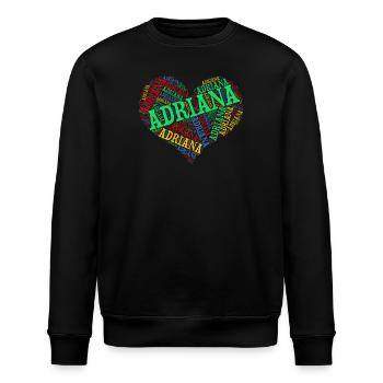 t shirt Adriana t-shirt word cloud heart - Stanley/Stella ROLLER Unisex Organic Sweatshirt - black - Front - Nik (191cm)