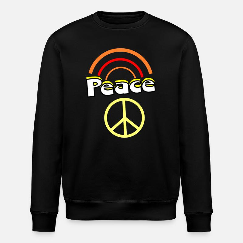70er Jahre Muster - Stanley/Stella Unisex Bio-Sweatshirt ROLLER - Schwarz