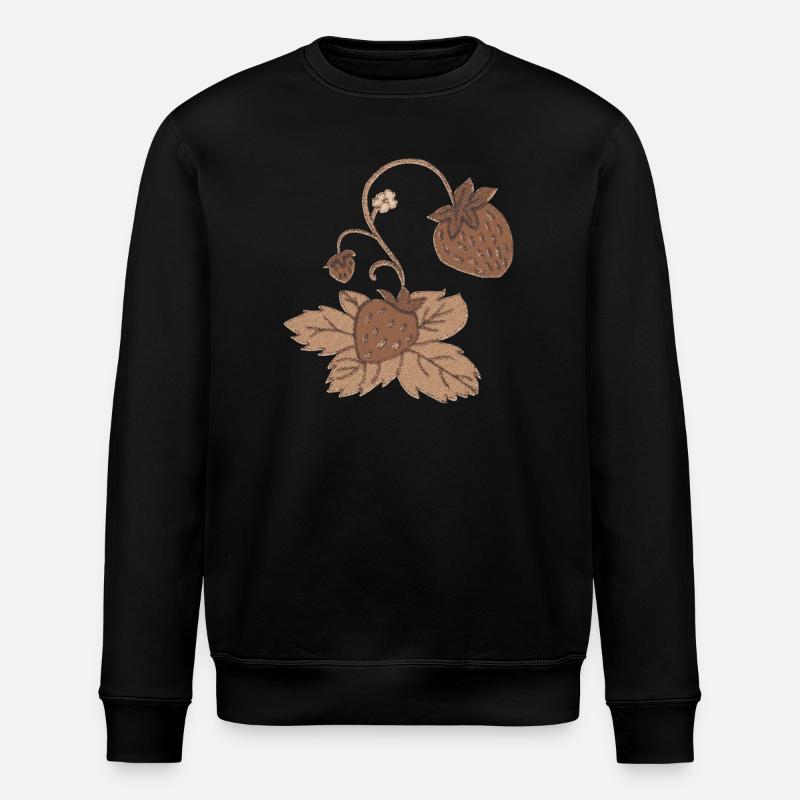 erdbeere sepia - Stanley/Stella Unisex Bio-Sweatshirt ROLLER - Schwarz