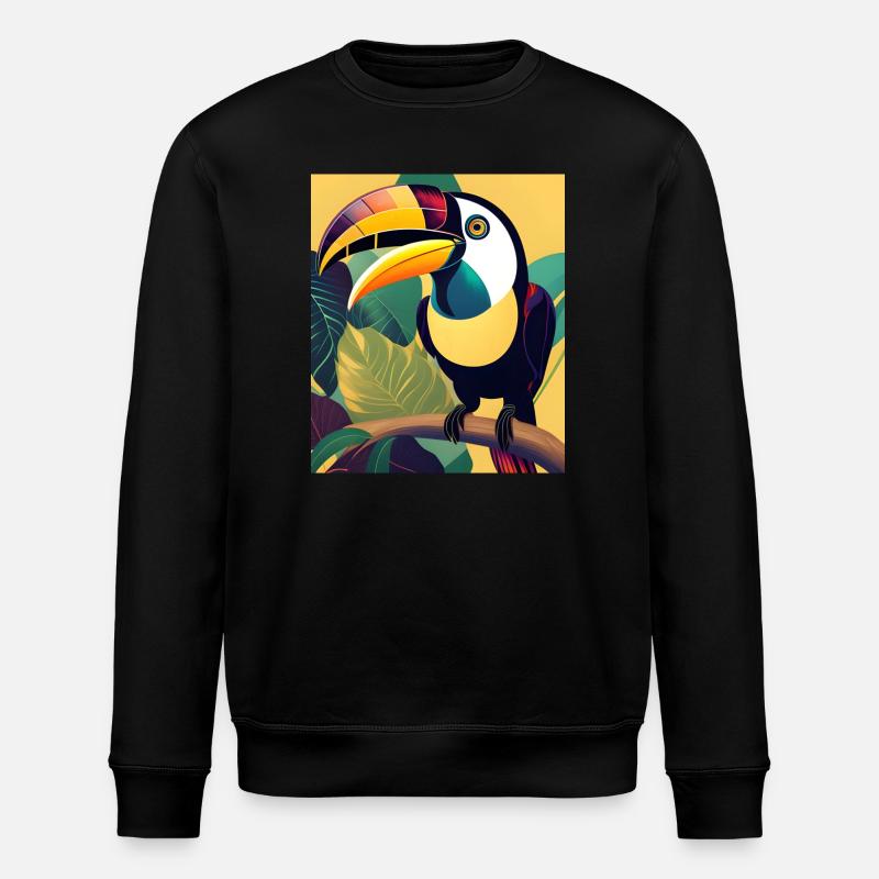 Toucan - Stanley/Stella ROLLER Unisex Organic Sweatshirt - black