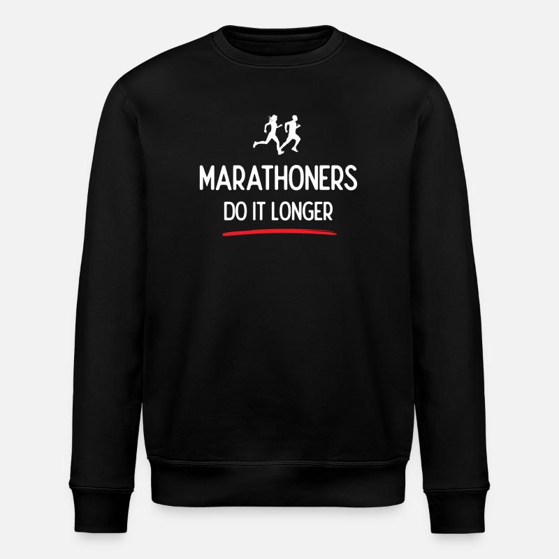 Marathoners Do It Longer - Stanley/Stella ROLLER Unisex Organic Sweatshirt - black