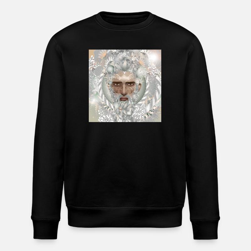 faszinierendes Porträt eines Wassermanns - Stanley/Stella Unisex Bio-Sweatshirt ROLLER - Schwarz