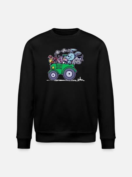Agricultural Machinery Statement Farming Farm Tractor - Stanley/Stella ROLLER Unisex Organic Sweatshirt - black