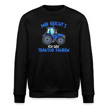 Kraftfahrzeug Traktor Fahrzeug Landwirt Bauernhof - Stanley/Stella Unisex Bio-Sweatshirt ROLLER - Schwarz - Vorne - Nik (191cm)