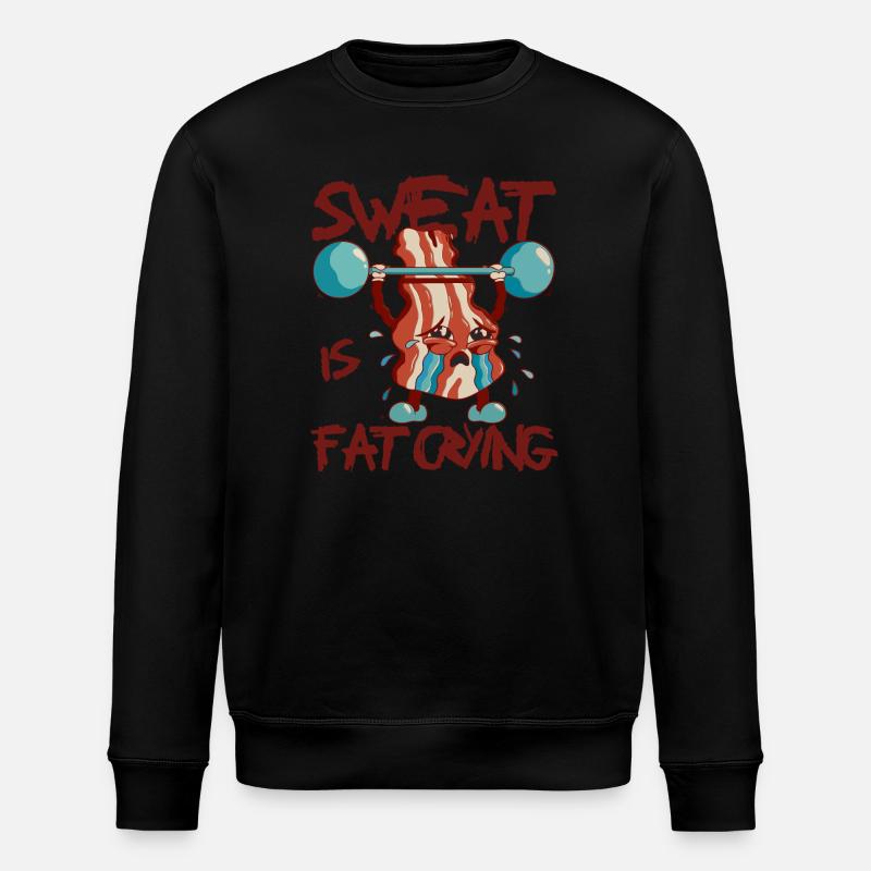 Sweat Is Fat Crying - Stanley/Stella Unisex Bio-Sweatshirt ROLLER - Schwarz