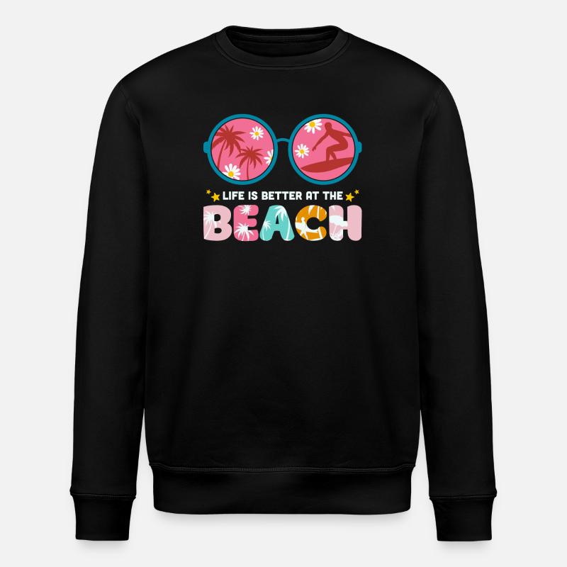 Sommerferien, Sommer, Hallo Sommer - Stanley/Stella Unisex Bio-Sweatshirt ROLLER - Schwarz