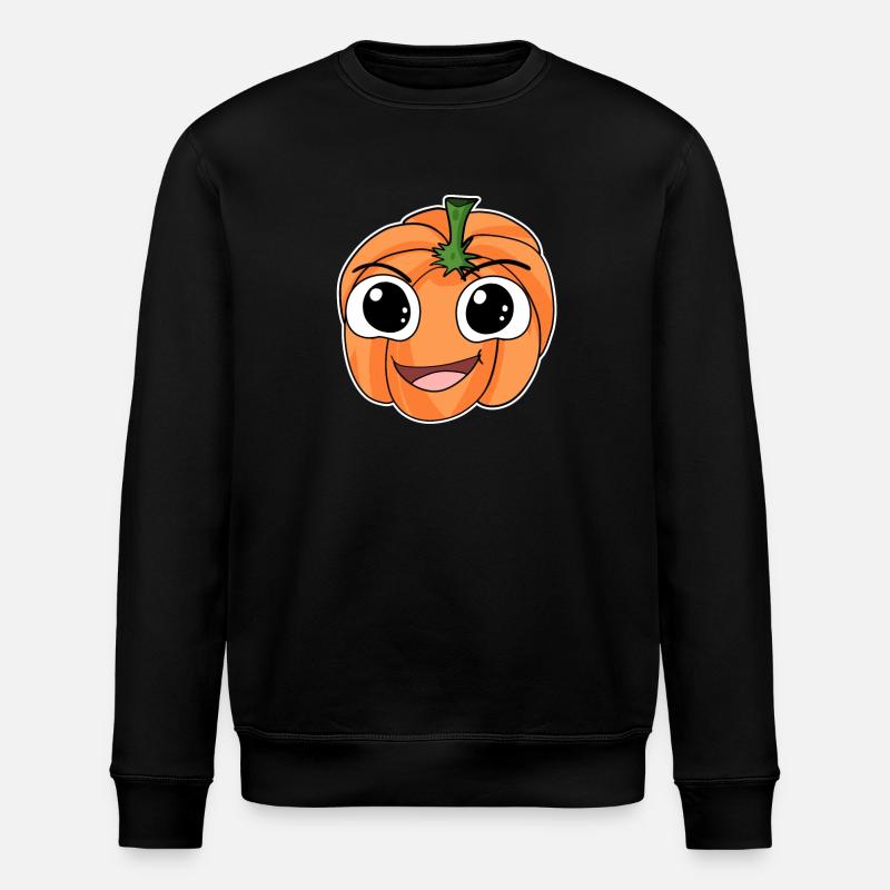 Pumpkin - Stanley/Stella ROLLER Unisex Organic Sweatshirt - black