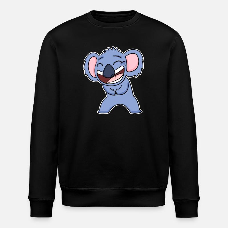 Lachender KoaLa - Stanley/Stella Unisex Bio-Sweatshirt ROLLER - Schwarz