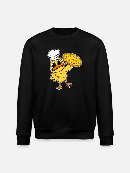 pizza maker pizza chef duck italy - Stanley/Stella ROLLER Unisex Organic Sweatshirt - black