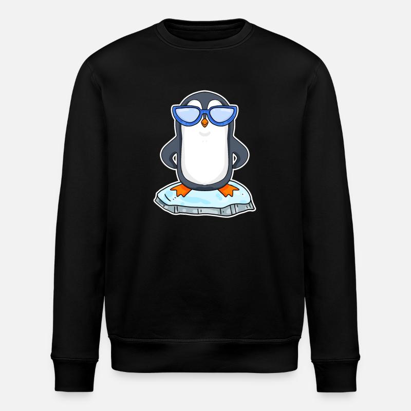 Cool Penguin - Stanley/Stella ROLLER Unisex Organic Sweatshirt - black