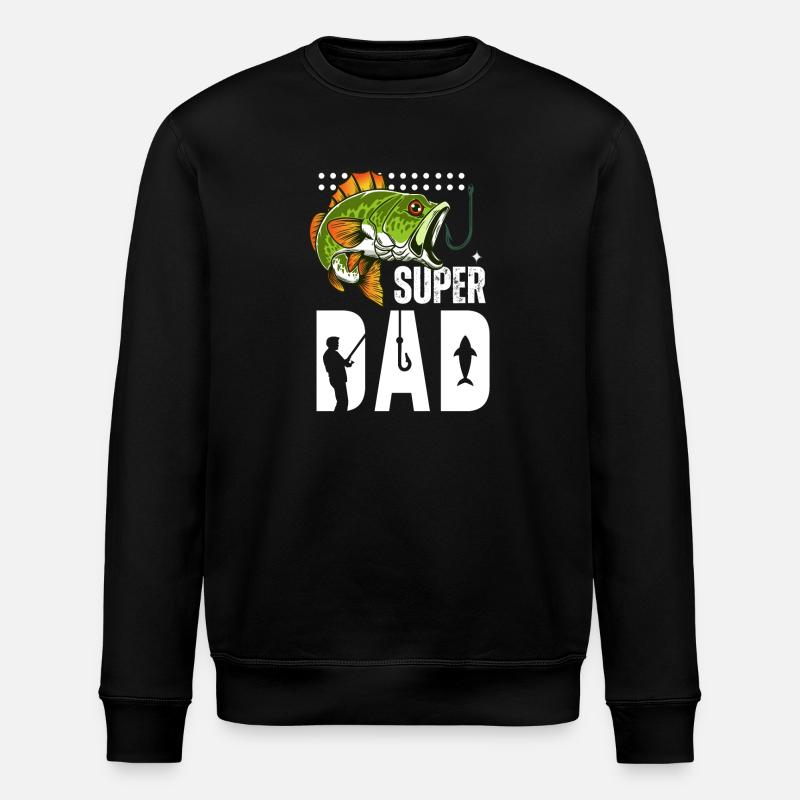 Super Dad Pêche Poisson Géant - Sweat bio ROLLER Stanley/Stella Unisexe - noir