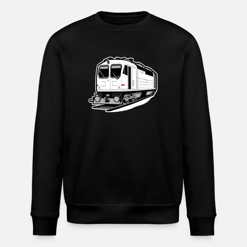 Lokomotive, Zug, Eisenbahn - Stanley/Stella Unisex Bio-Sweatshirt ROLLER - Schwarz