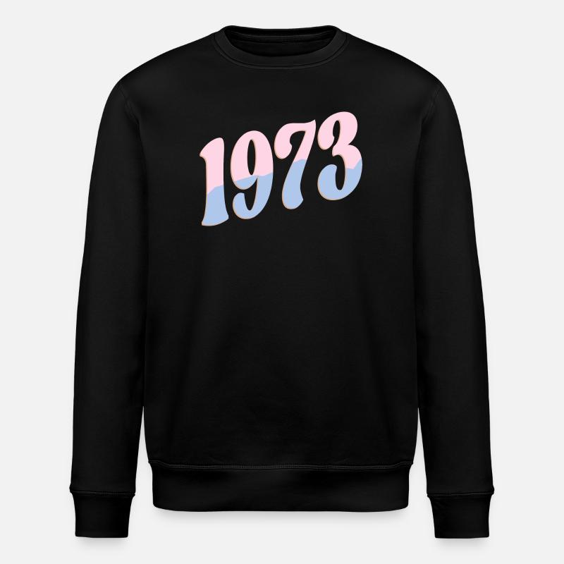 1973 Birthday Gifts Retro - Stanley/Stella ROLLER Unisex Organic Sweatshirt - black