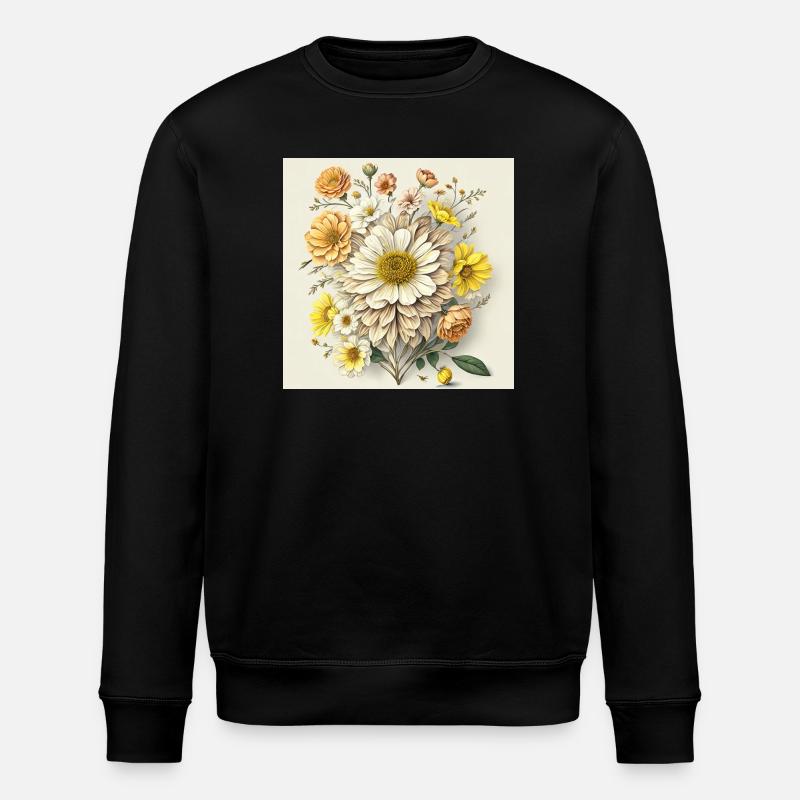 Blumen - Stanley/Stella Unisex Bio-Sweatshirt ROLLER - Schwarz