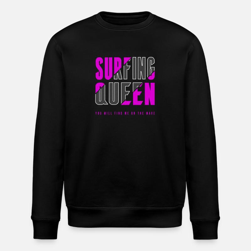 Reine des surfeurs - Sweat bio ROLLER Stanley/Stella Unisexe - noir