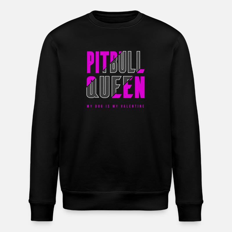 Pitbull Queen - Stanley/Stella ROLLER Unisex Organic Sweatshirt - black