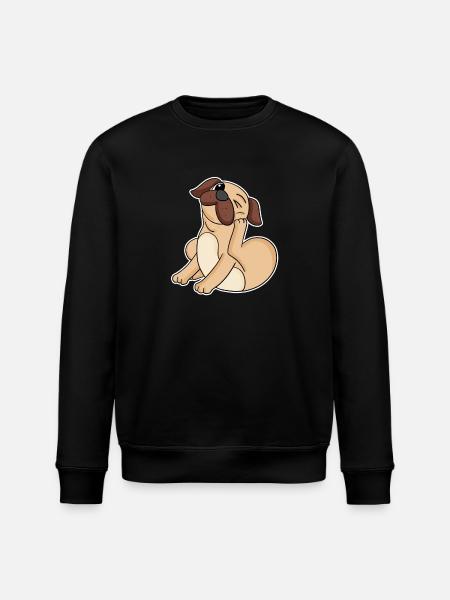 Pug Dog Breed Dog Dogs - Stanley/Stella ROLLER Unisex Organic Sweatshirt - black