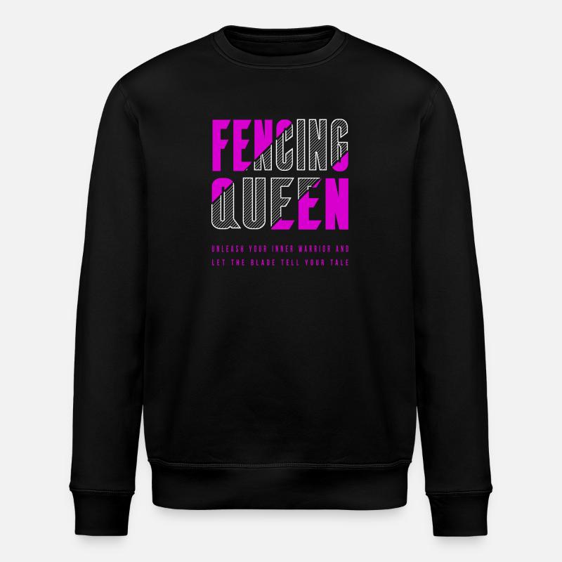 Fencing Queen - Stanley/Stella ROLLER Unisex Organic Sweatshirt - black