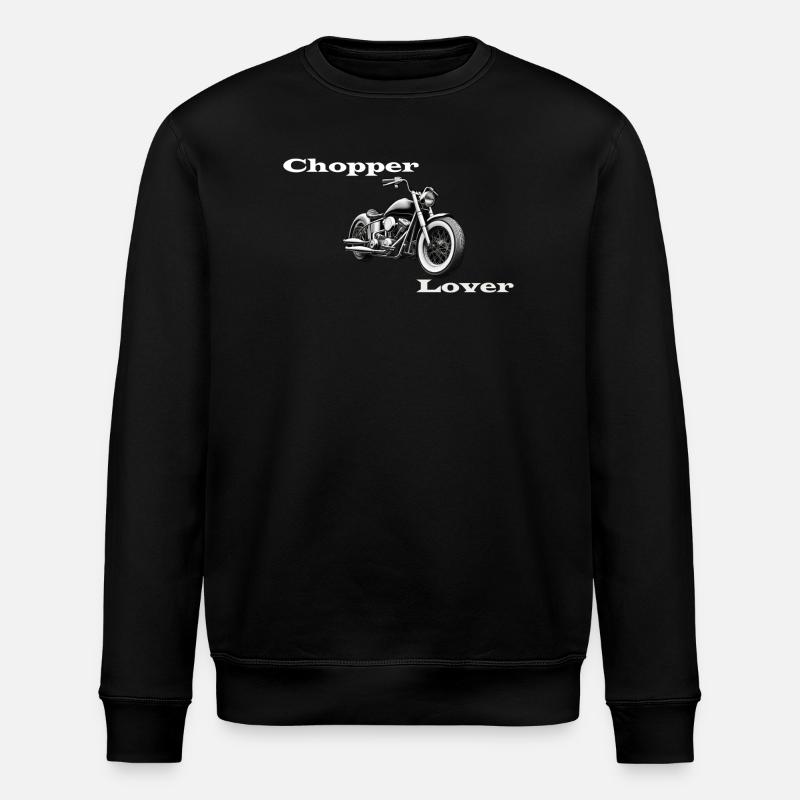 Chopper Lover white - Stanley/Stella ROLLER Unisex Organic Sweatshirt - black