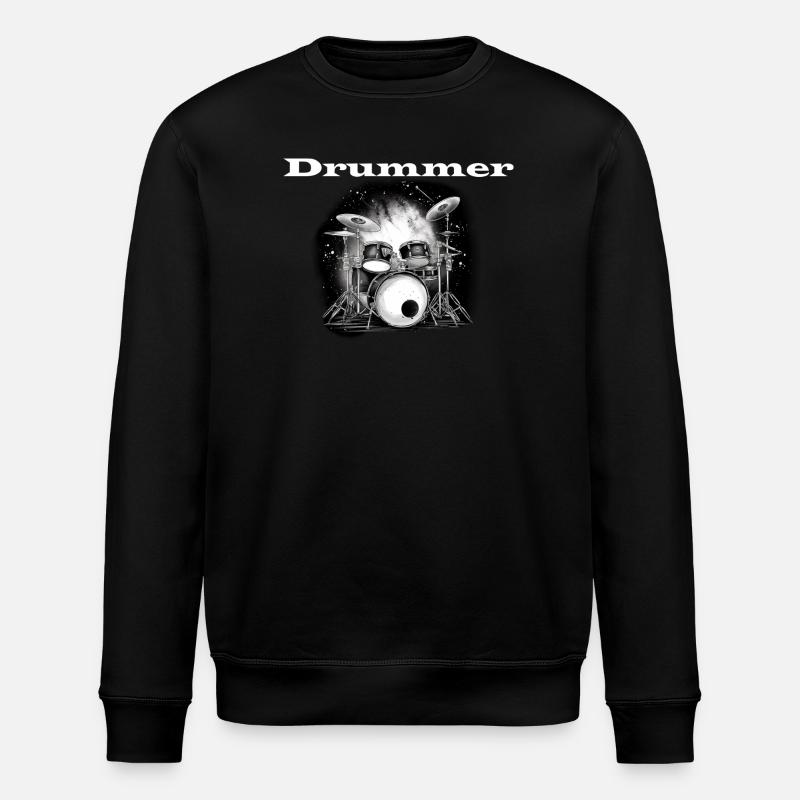Drummer weiß - Stanley/Stella Unisex Bio-Sweatshirt ROLLER - Schwarz